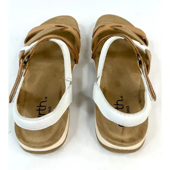 Earth Women's Sterling  Sandals Size 6W COLOR:COGNAC/GOLD MULTI LEATHER NWT - Picture 8 of 9